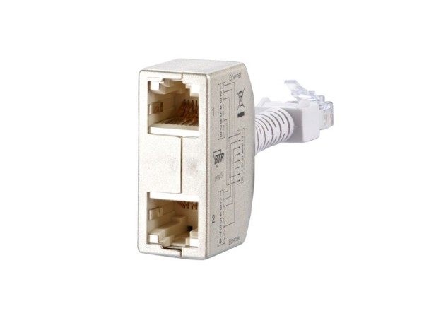 Metz Connect BTR Cable sharing Adapter pnp 3 - 130548-03-E - Y-Adapter für Netzwerk 2x Fast Ethernet - Kabel-Splitter