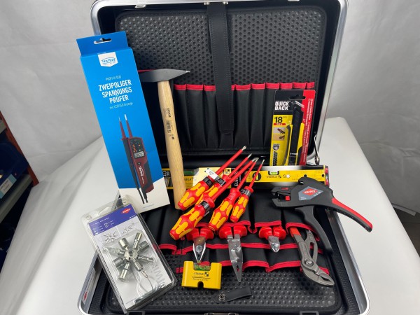 Knipex Werkzeugkoffer "Basic" Elektro 17-teilig - 00 21 05 - Lehrlingskoffer teilweise VDE, 4003773056904