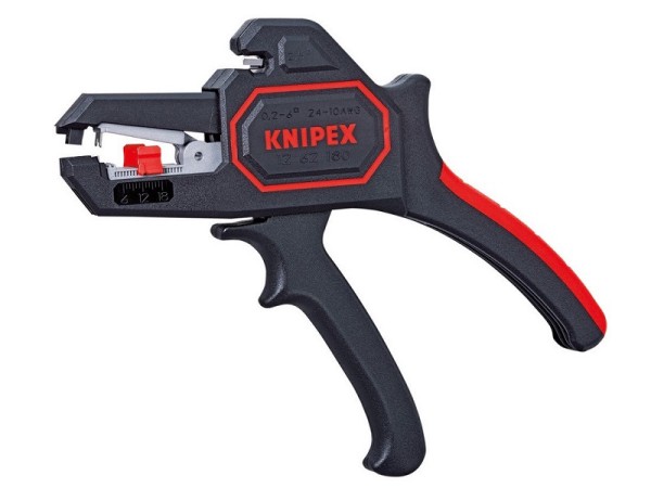 Knipex Automatische Abisolierzange - 12 62 180 - für ein-, mehr- und feindrähtige Leiter von 0,2 bis 6mm²