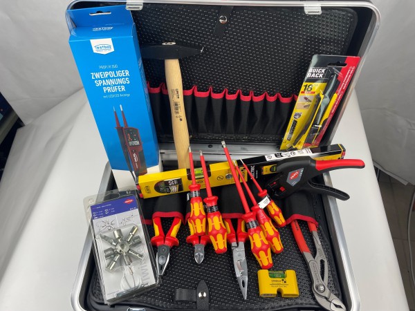 Knipex Werkzeugkoffer "Vision24" Elektro 17-teilig - 00 21 20 - Lehrlingskoffer teilweise VDE