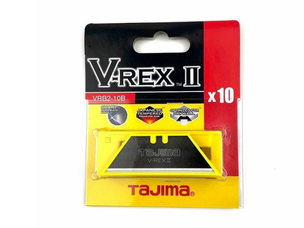 Tajima Cutterklingen V-REX II - VRB2-10B/Y1 - Trapezklingen - Wechselklingen - optimiert für Trockenbau