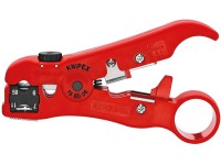 Knipex Abisolierwerkzeug für Koaxialkabel und Datenkabel - 16 60 06 SB - KOAX-Kabel - Telefon-Flachbandkabeln universal Knipex Abisolierwerkzeug für Koaxialkabel und Datenkabel - 16 60 06 SB - KOAX-Kabel - Telefon-Flachbandkabeln universal