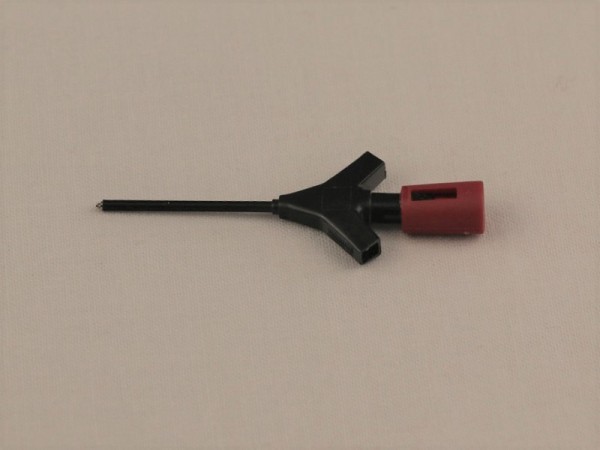 SKS Hirschmann Miniatur-Klemmprüfspitze MICRO-KLEPS rot 0,64mm - 973-397-101 - MICRO-KLEPS rt - 973972101
