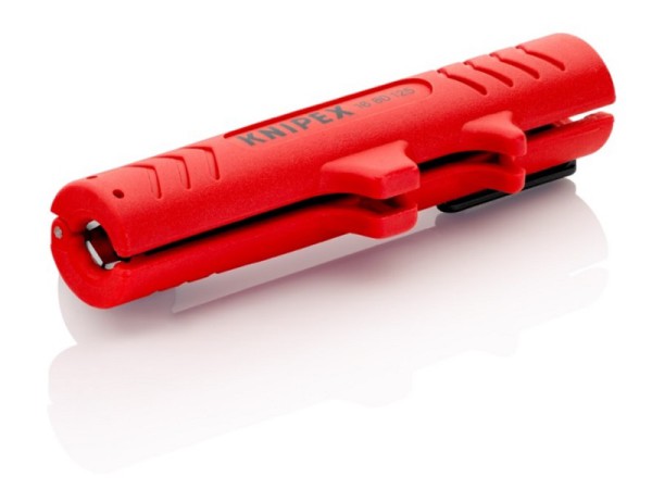Knipex Universal-Abmantelungswerkzeug für Rundkabel 125mm - 16 80 125 SB - Abisolierwerkzeug mit Öffnungsfeder