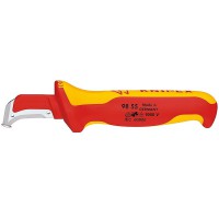 Knipex VDE Kabelmesser mit Gleitschutz - Abmantelungsmesser 180mm - 98 55 SB Knipex VDE Kabelmesser mit Gleitschutz - Abmantelungsmesser 180mm - 98 55 SB