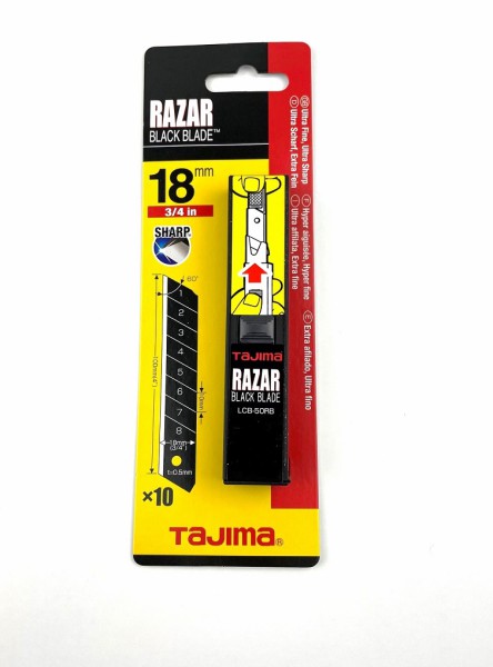 Tajima Cutterklingen RAZAR BLACK 18mm LCB50RBC 4975364019042