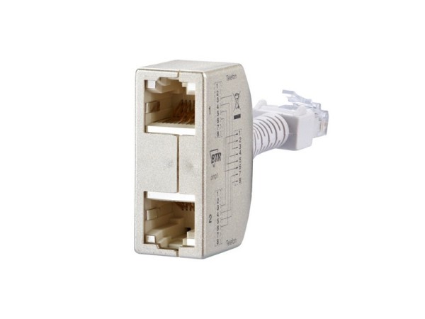 Metz BTR Cable sharing Adapter pnp 1 - 130548-01-E - Y-Adapter für Telefon 2x ISDN - ISDN-Splitter