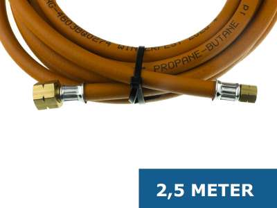 Tuyau Haute Pression Propane Borrmann – Longueur 2 M, 30 Bars – Raccords G3/8 Et M10x1 Gauches