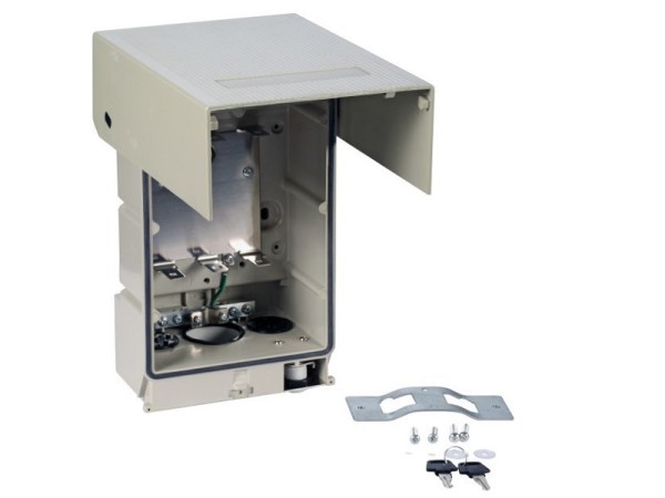 LSA Kunststoffverteiler IP54 für 30 DA grau - APL Außenverteiler Kleinverteiler - 2021 016 - mit Montagewanne für Außenanwendungen